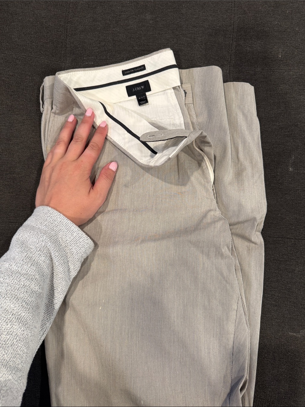 J. Crew Light Gray Straight Chino Pants